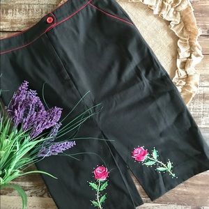 Moschino Cheap And Chic | Black Rose Pencil Skirt